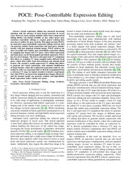 POCE: Pose-Controllable Expression Editing