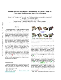 PointDC:Unsupervised Semantic Segmentation of 3D Point Clouds via
  Cross-modal Distillation and Super-Voxel Clustering