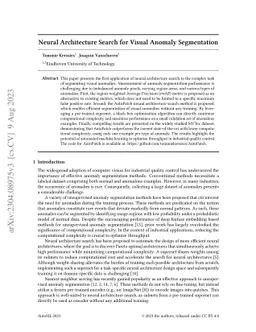 Neural Architecture Search for Visual Anomaly Segmentation