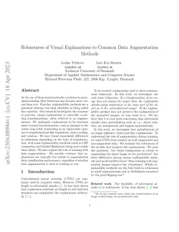 Robustness of Visual Explanations to Common Data Augmentation
