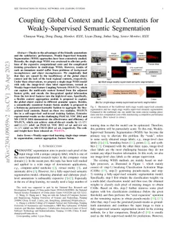 Coupling Global Context and Local Contents for Weakly-Supervised
  Semantic Segmentation