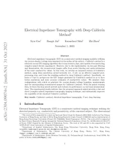 Electrical Impedance Tomography with Deep Calderón Method
