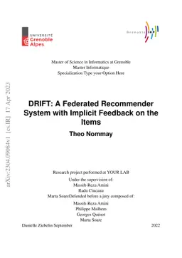 DRIFT: A Federated Recommender System with Implicit Feedback on the
  Items