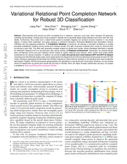 Variational Relational Point Completion Network for Robust 3D
  Classification