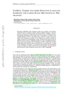 UniMax: Fairer and more Effective Language Sampling for Large-Scale
  Multilingual Pretraining