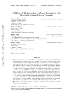 SO(2) and O(2) Equivariance in Image Recognition with
  Bessel-Convolutional Neural Networks