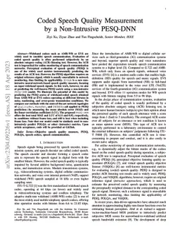 Coded Speech Quality Measurement by a Non-Intrusive PESQ-DNN