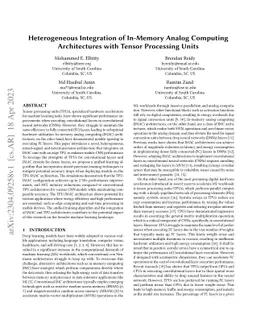 Heterogeneous Integration of In-Memory Analog Computing Architectures
  with Tensor Processing Units