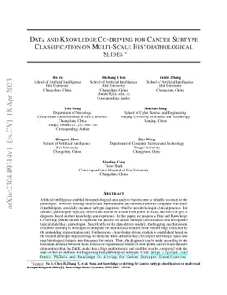 Data and Knowledge Co-driving for Cancer Subtype Classification on
  Multi-Scale Histopathological Slides