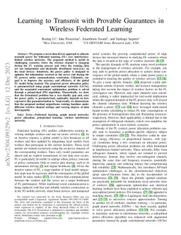 Learning to Transmit with Provable Guarantees in Wireless Federated
  Learning
