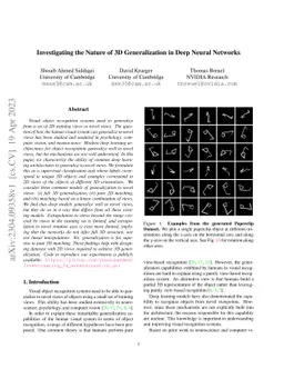 Investigating the Nature of 3D Generalization in Deep Neural Networks