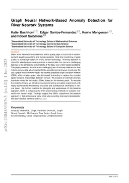 Graph Neural Network-Based Anomaly Detection for River Network Systems