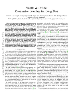 Shuffle & Divide: Contrastive Learning for Long Text