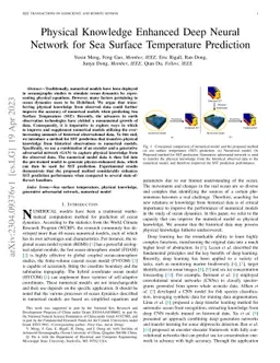 Physical Knowledge Enhanced Deep Neural Network for Sea Surface
  Temperature Prediction