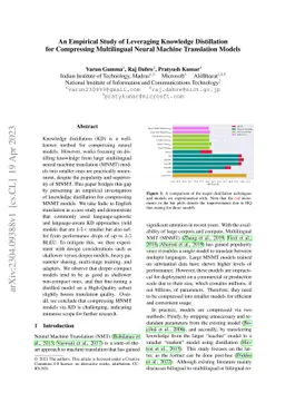 An Empirical Study of Leveraging Knowledge Distillation for Compressing
  Multilingual Neural Machine Translation Models