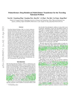 Pointerformer: Deep Reinforced Multi-Pointer Transformer for the
  Traveling Salesman Problem