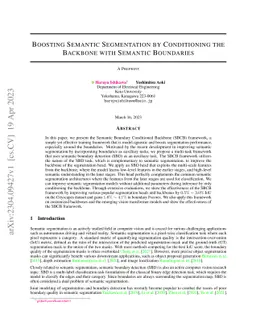 Boosting Semantic Segmentation with Semantic Boundaries