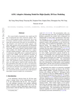 ASM: Adaptive Skinning Model for High-Quality 3D Face Modeling