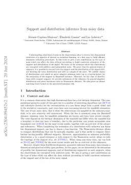 Support and distribution inference from noisy data