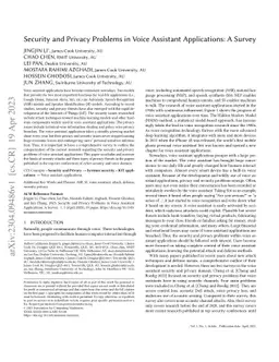 Security and Privacy Problems in Voice Assistant Applications: A Survey