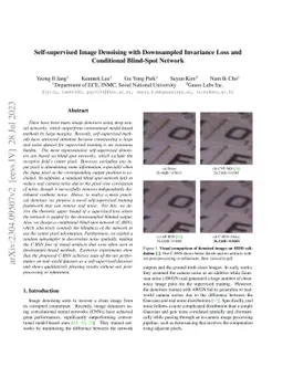 Self-supervised Image Denoising with Downsampled Invariance Loss and
  Conditional Blind-Spot Network