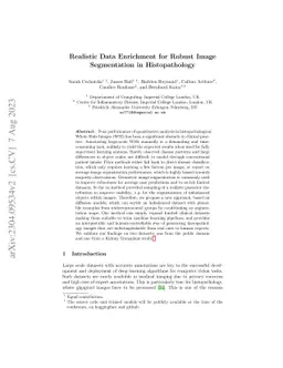 Realistic Data Enrichment for Robust Image Segmentation in
  Histopathology