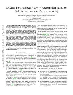 SelfAct: Personalized Activity Recognition based on Self-Supervised and
  Active Learning