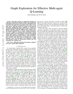 Graph Exploration for Effective Multi-agent Q-Learning
