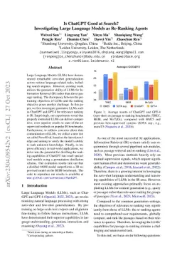Is ChatGPT Good at Search? Investigating Large Language Models as Re-Ranking Agents