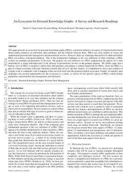 An Ecosystem for Personal Knowledge Graphs: A Survey and Research
  Roadmap