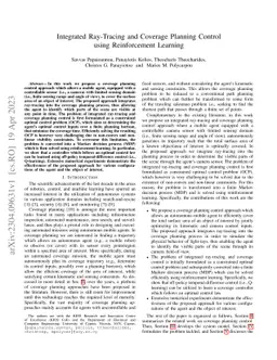 Integrated Ray-Tracing and Coverage Planning Control using Reinforcement
  Learning