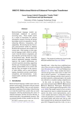 BRENT: Bidirectional Retrieval Enhanced Norwegian Transformer