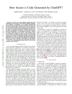 How Secure is Code Generated by ChatGPT?