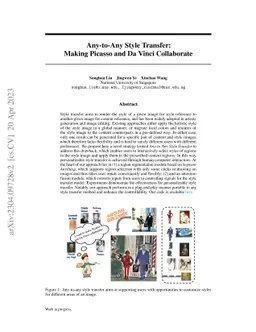 Any-to-Any Style Transfer: Making Picasso and Da Vinci Collaborate