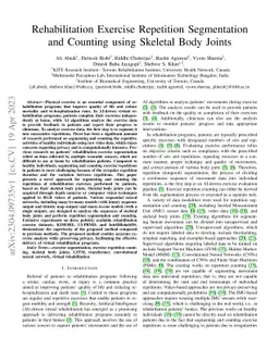 Rehabilitation Exercise Repetition Segmentation and Counting using
  Skeletal Body Joints