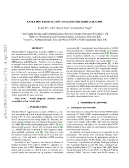 Skeleton-based action analysis for ADHD diagnosis