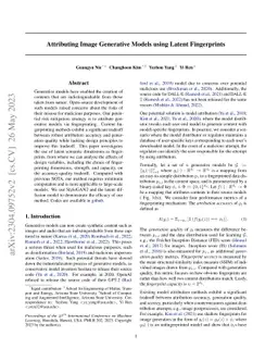 Attributing Image Generative Models using Latent Fingerprints