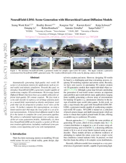 NeuralField-LDM: Scene Generation with Hierarchical Latent Diffusion
  Models