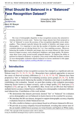 What Should Be Balanced in a "Balanced" Face Recognition Dataset?