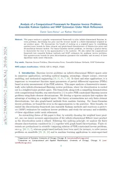 Analysis of a Computational Framework for Bayesian Inverse Problems:
  Ensemble Kalman Updates and MAP Estimators Under Mesh Refinement