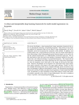 A Robust and Interpretable Deep Learning Framework for Multi-modal
  Registration via Keypoints