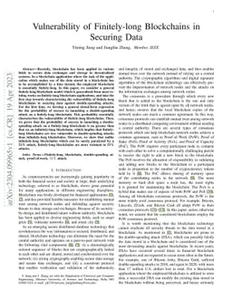 Vulnerability of Finitely-long Blockchains in Securing Data