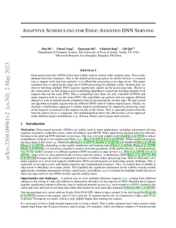 Adaptive Scheduling for Edge-Assisted DNN Serving