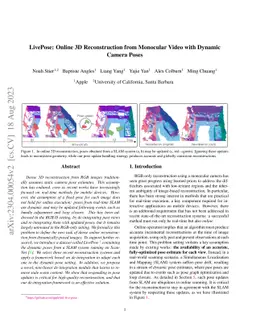 LivePose: Online 3D Reconstruction from Monocular Video with Dynamic
  Camera Poses