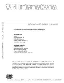 Evidential Transactions with Cyberlogic