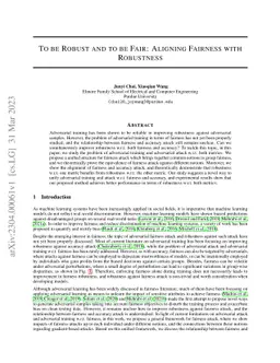 To be Robust and to be Fair: Aligning Fairness with Robustness