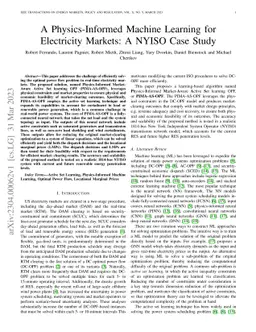 A Physics-Informed Machine Learning for Electricity Markets: A NYISO
  Case Study