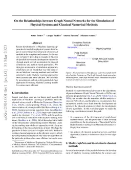 On the Relationships between Graph Neural Networks for the Simulation of
  Physical Systems and Classical Numerical Methods