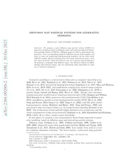 Diffusion map particle systems for generative modeling