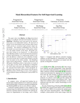 Mask Hierarchical Features For Self-Supervised Learning
